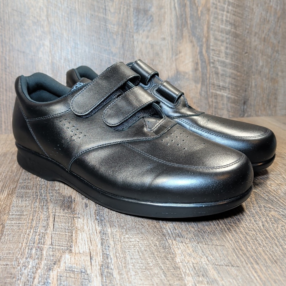 SAS VTO Black Men's Size 12.5 M Comfort Walking Shoes Hook & Loop New